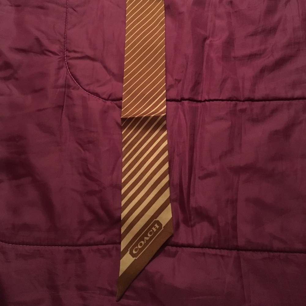 NWT - Coach pony scarf - khaki striped - Picture 4 of 6